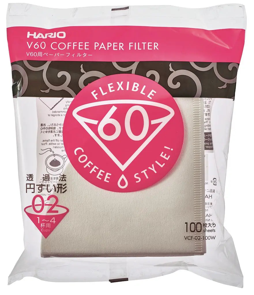 Hario Paper Filter White for 02 Dripper 100 Stk. Vogel Kaffee